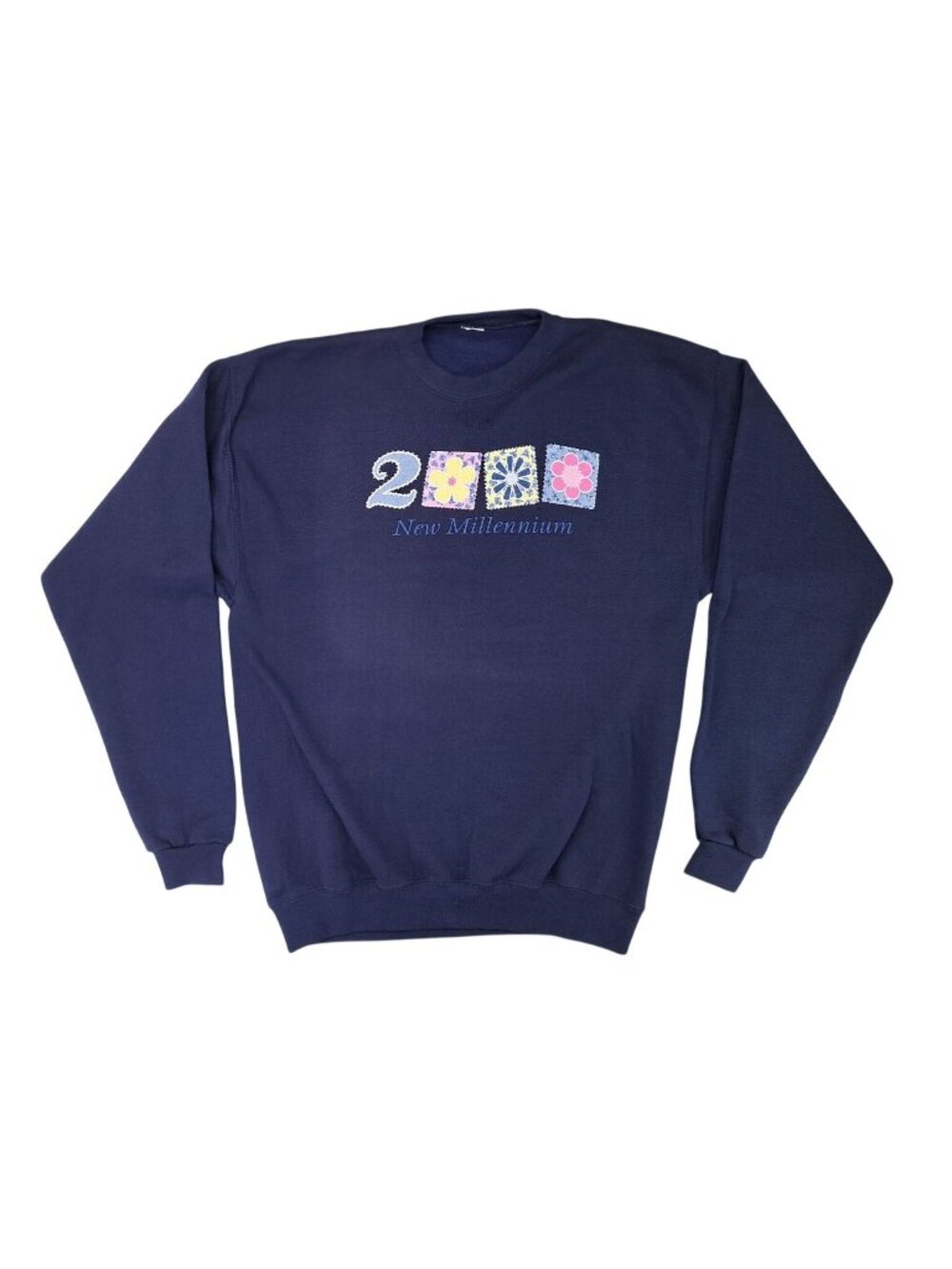 Vintage 2000 New Millennium Navy Blue Sweatshirt Pullover Long Sleeve Size XL